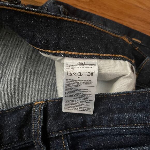 Old Navy Slim Straight Denim Jeans Mens 34x32 Blue Casual Basic Minimalist - Picture 5 of 9
